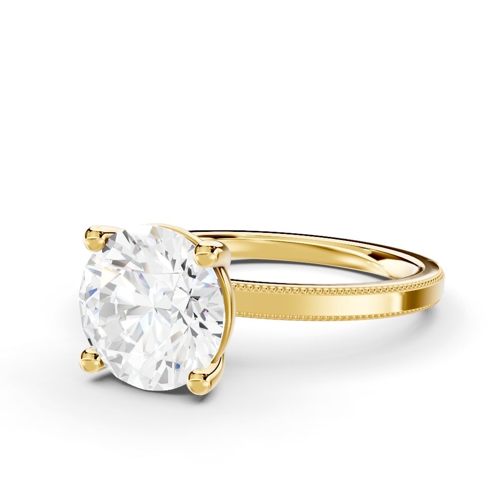 Milgrain Solitaire Engagement Ring (1.5 mm)