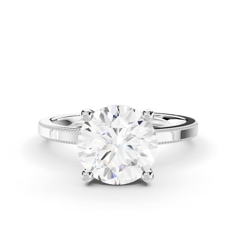 Milgrain Solitaire Engagement Ring (1.5 mm)