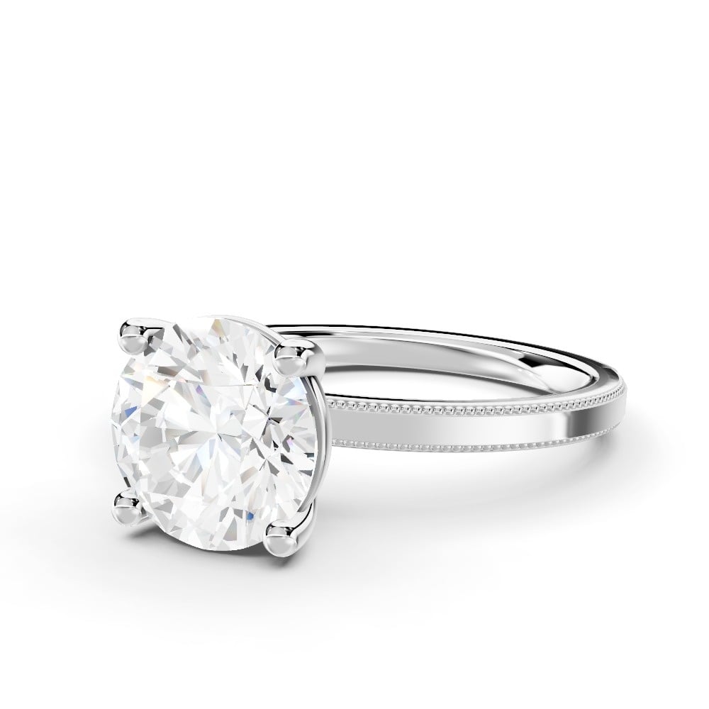 Milgrain Solitaire Engagement Ring (1.5 mm)