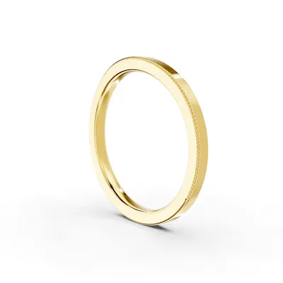 Milgrain Curved Band (1.5mm)