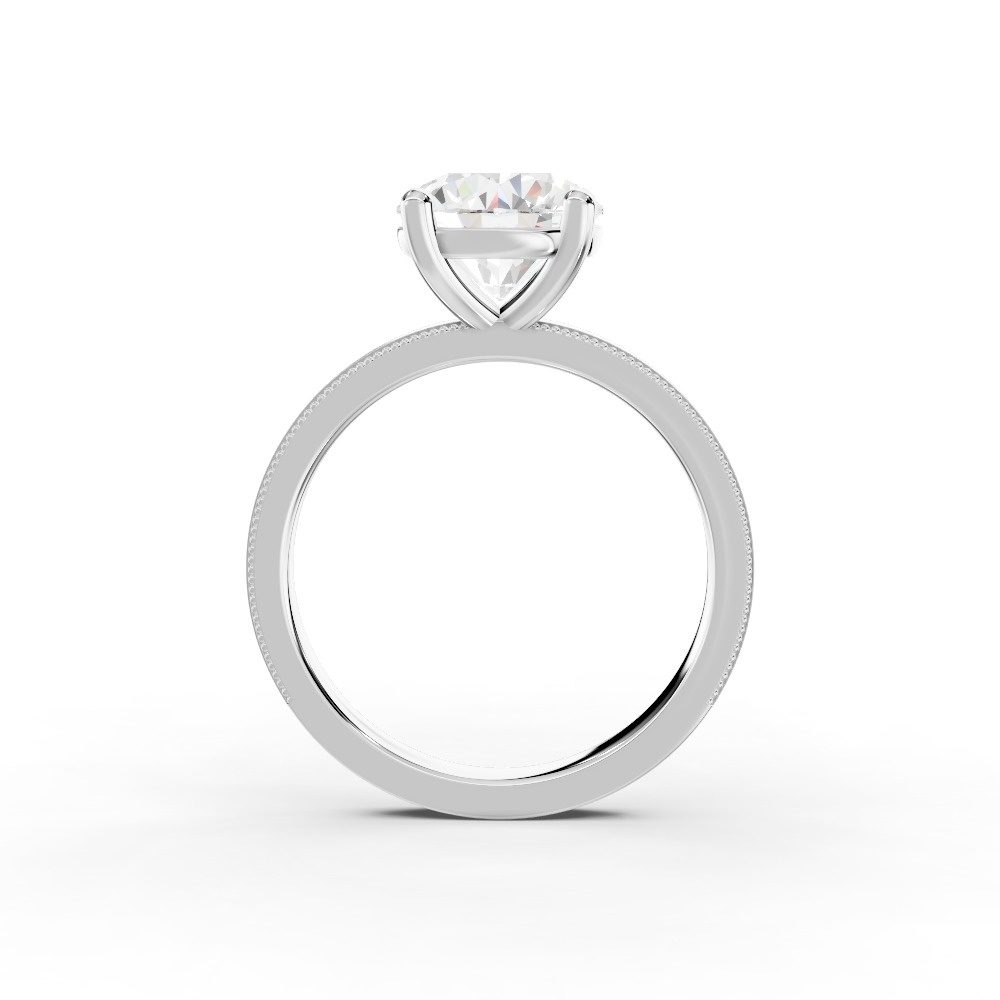 Milgrain Solitaire Engagement Ring (2 mm)