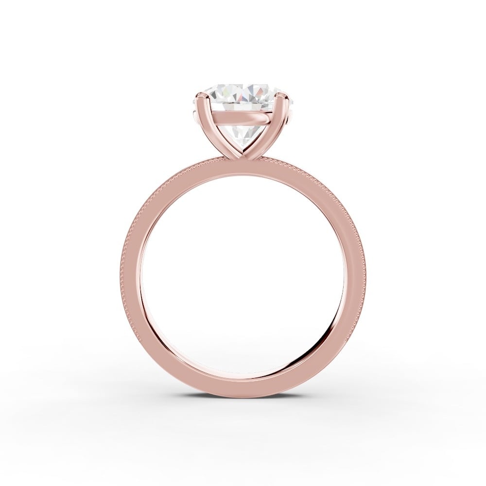 Milgrain Solitaire Engagement Ring (2 mm)