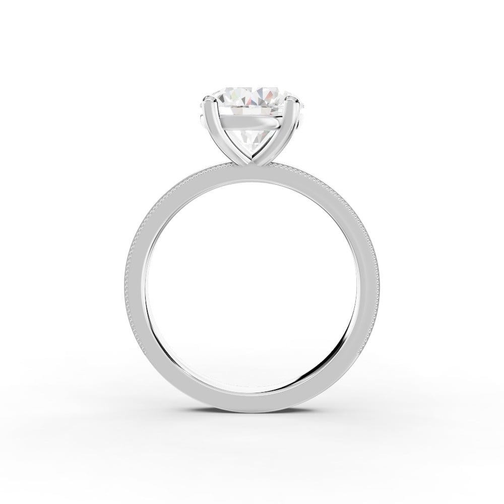 Milgrain Solitaire Engagement Ring (2 mm)