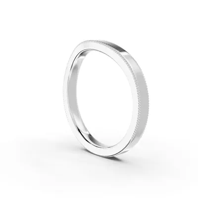 Milgrain Curved Band (2mm)