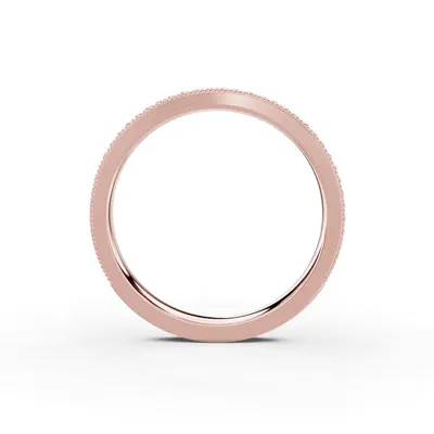 Milgrain Curved Pavé Diamond Band