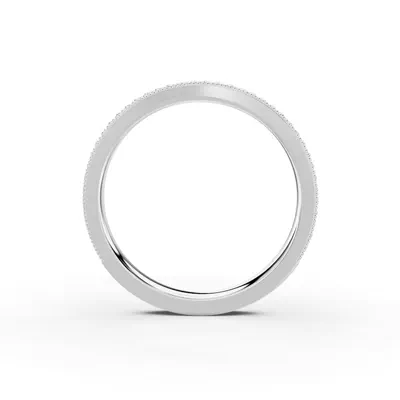 Milgrain Curved Pavé Lab Diamond Band
