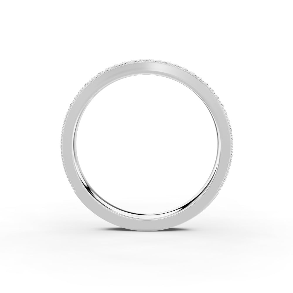 Milgrain Curved Pavé Diamond Band
