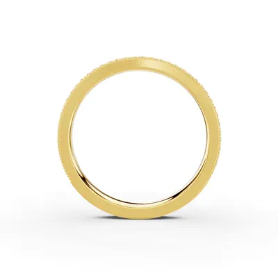 Milgrain Curved Pavé Lab Diamond Band
