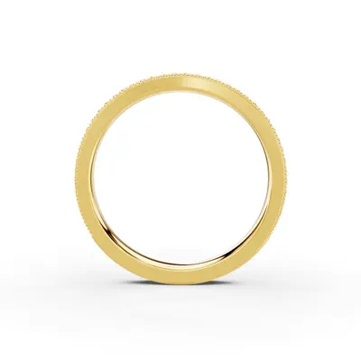 Milgrain Curved Pavé Diamond Band