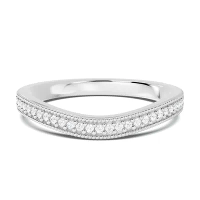 Milgrain Curved Pavé Lab Diamond Band