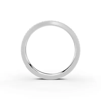 Milgrain Curved Pavé Lab Diamond Band
