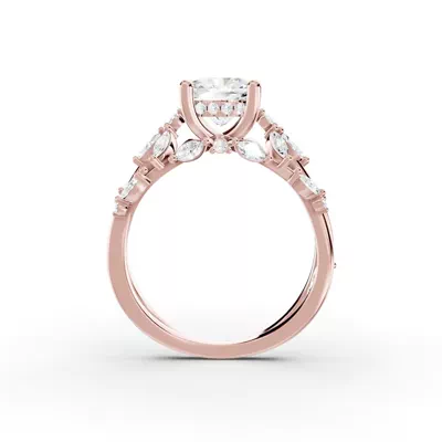 Butterfly And Bee Vine Twist Lab Engagement Ring