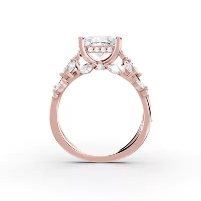 Butterfly And Bee Vine Twist Lab Engagement Ring