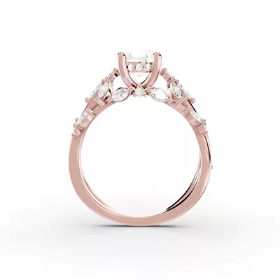 Butterfly And Bee Vine Twist Lab Engagement Ring