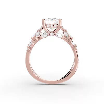 Butterfly And Bee Vine Twist Lab Engagement Ring