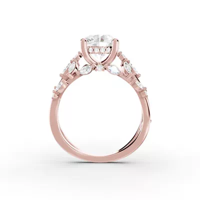 Butterfly And Bee Vine Twist Engagement Ring