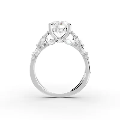 Butterfly And Bee Vine Twist Lab Engagement Ring