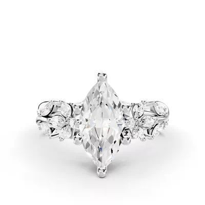 Butterfly And Bee Vine Twist Lab Engagement Ring