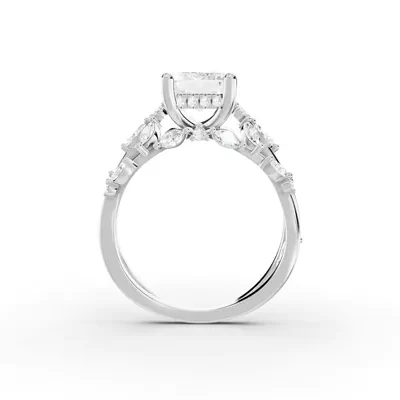 Butterfly And Bee Vine Twist Lab Engagement Ring