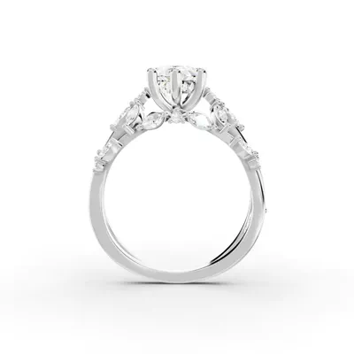 Butterfly And Bee Vine Twist Lab Engagement Ring