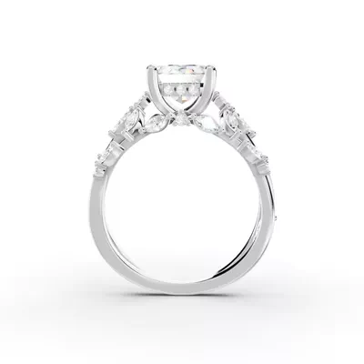 Butterfly And Bee Vine Twist Lab Engagement Ring