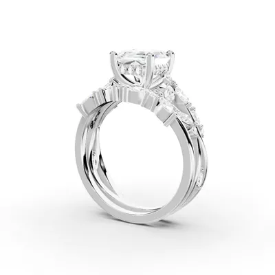 Butterfly And Bee Vine Twist Lab Engagement Ring