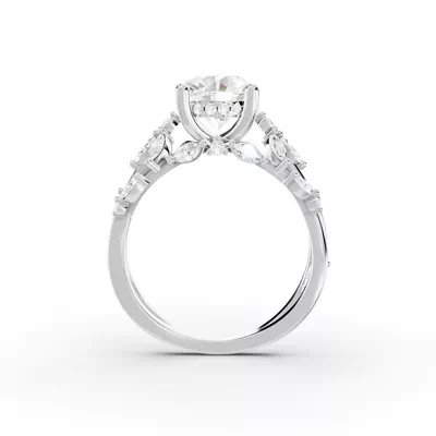 Butterfly And Bee Vine Twist Engagement Ring
