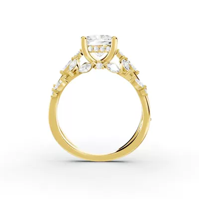 Butterfly And Bee Vine Twist Lab Engagement Ring