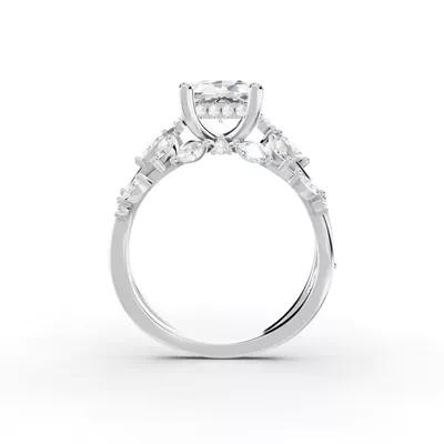 Butterfly And Bee Vine Twist Lab Engagement Ring