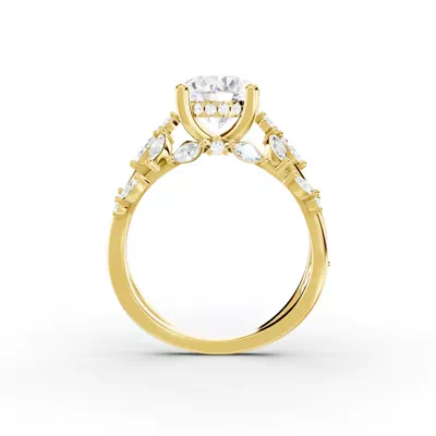 Butterfly And Bee Vine Twist Engagement Ring