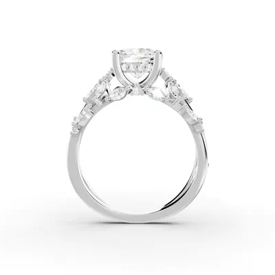 Butterfly And Bee Vine Twist Lab Engagement Ring