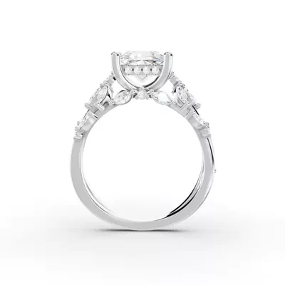 Butterfly And Bee Vine Twist Lab Engagement Ring