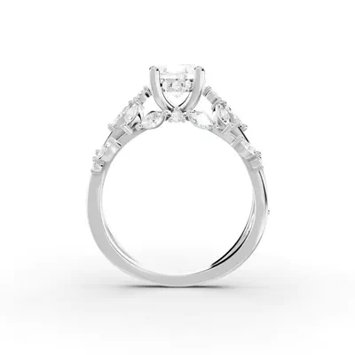 Butterfly And Bee Vine Twist Lab Engagement Ring