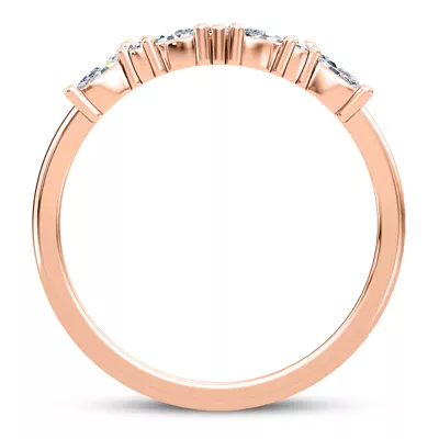 Butterfly And Bee Curved Diamond Band