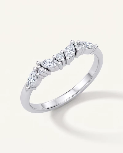 Butterfly And Bee Curved Lab Diamond Band