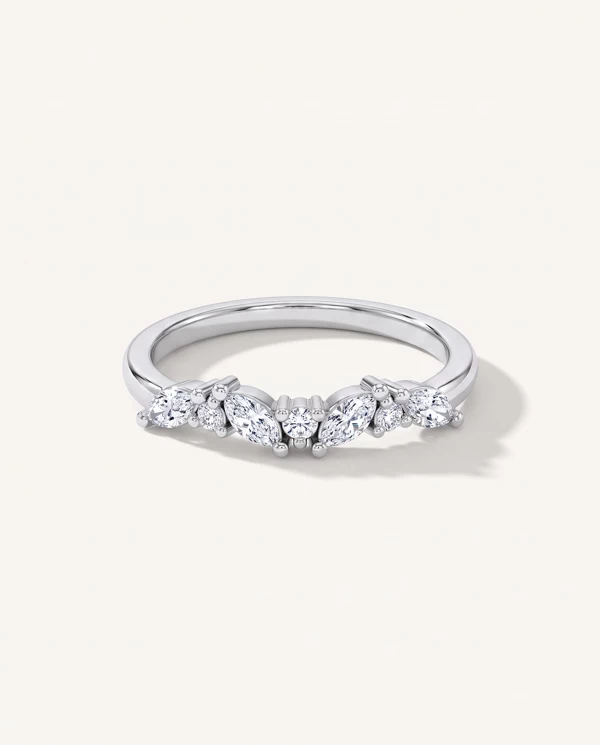 items Butterfly And Bee Curved Lab Diamond Band