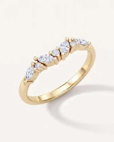 Butterfly And Bee Curved Lab Diamond Band