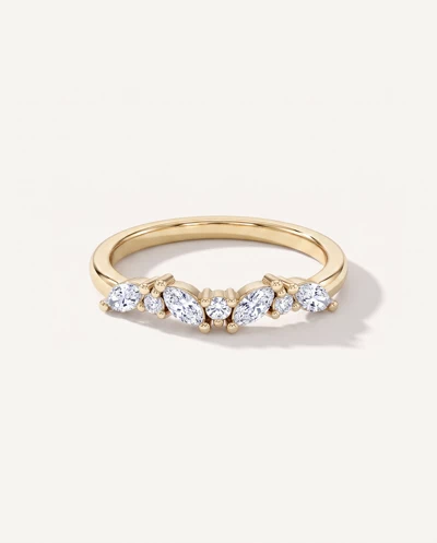 Butterfly And Bee Curved Lab Diamond Band