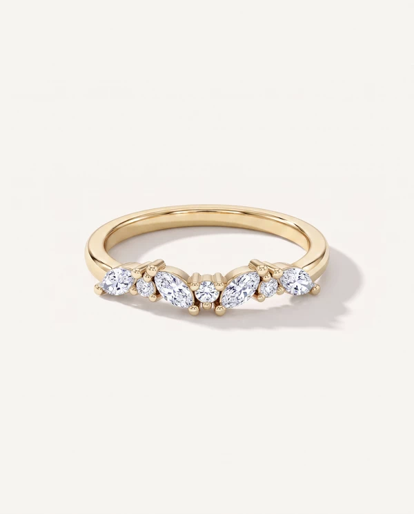 items Butterfly And Bee Curved Lab Diamond Band