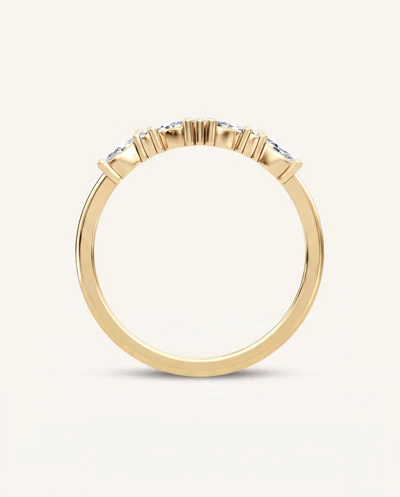 Butterfly And Bee Curved Diamond Band
