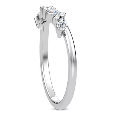 Butterfly And Bee Curved Lab Diamond Band