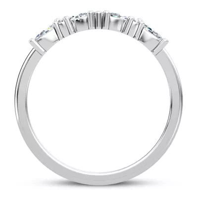 Butterfly And Bee Curved Lab Diamond Band