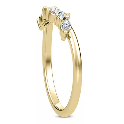 Butterfly And Bee Curved Diamond Band