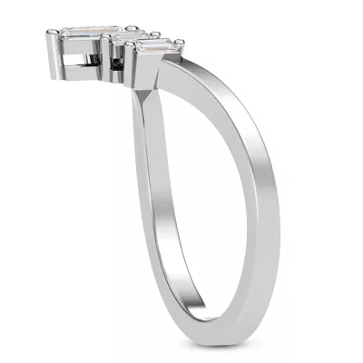 Lyric Baguette Diamond Chevron Band