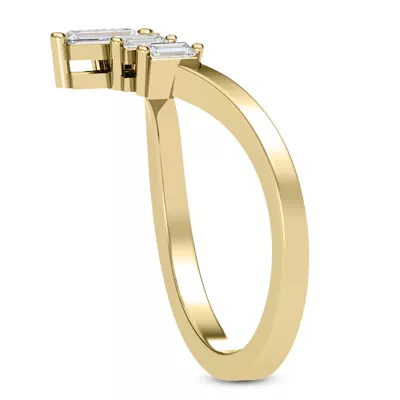 Lyric Baguette Diamond Chevron Band
