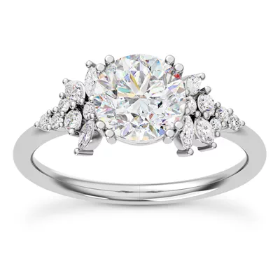 Calla Graduated Mixed-Shape Diamond Engagement Ring