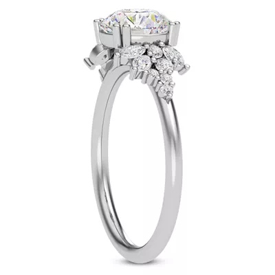Calla Graduated Mixed-Shape Diamond Engagement Ring