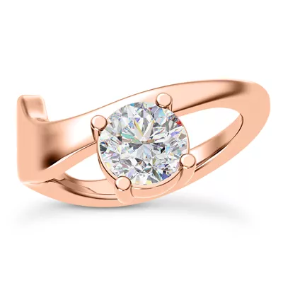 Yin Modern Solitaire Engagement Ring