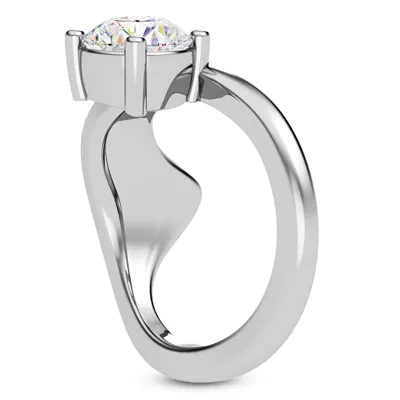 Yin Modern Solitaire Engagement Ring
