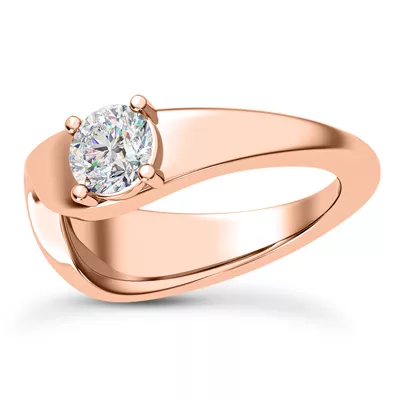 Yang Modern Solitaire Engagement Ring